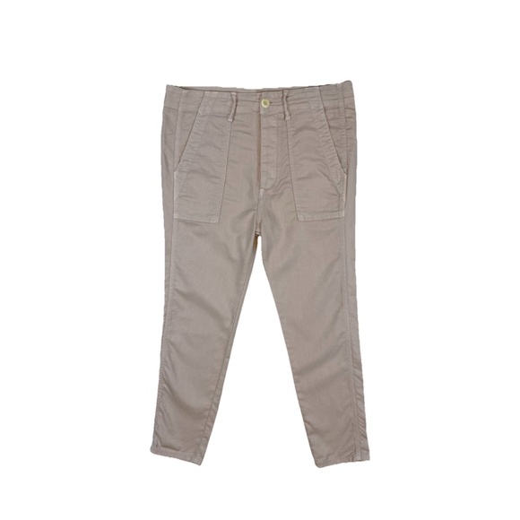 The Great Slouch Army Pants Size 25 Rosewater Pink High Rise Button Fly Ankle - Picture 2 of 16